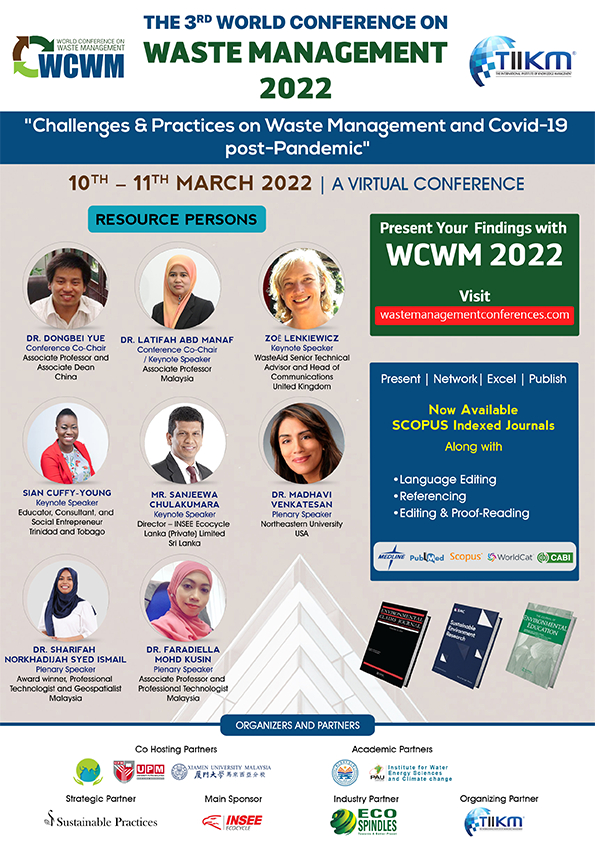 3rd World Conference on Waste Management 2022